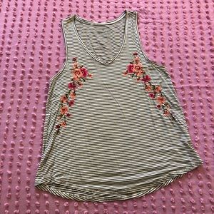 American Eagle Striped Flower Tank